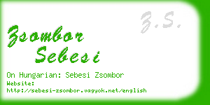 zsombor sebesi business card